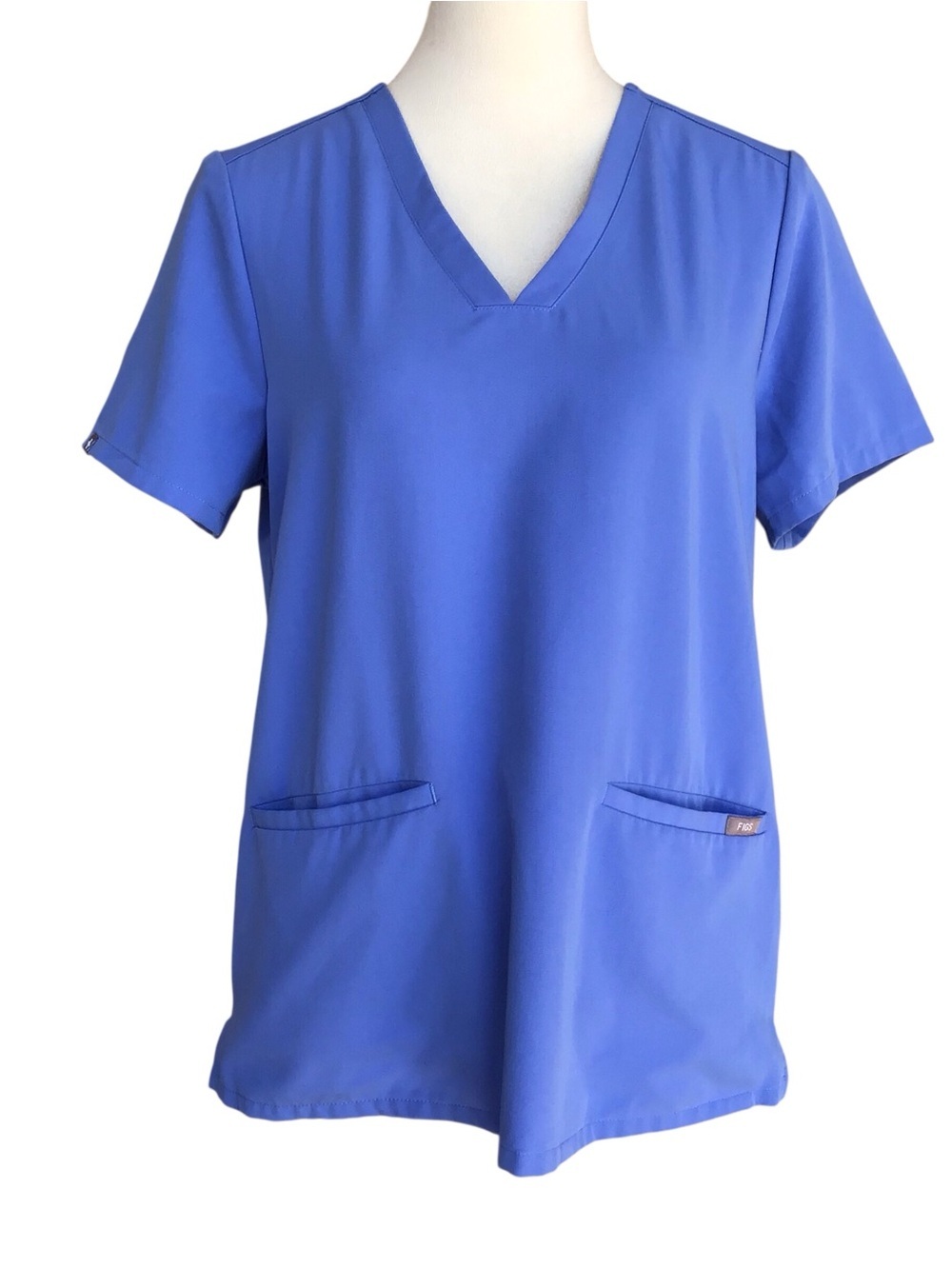 Figs Technical Collection Blue Scrub Top